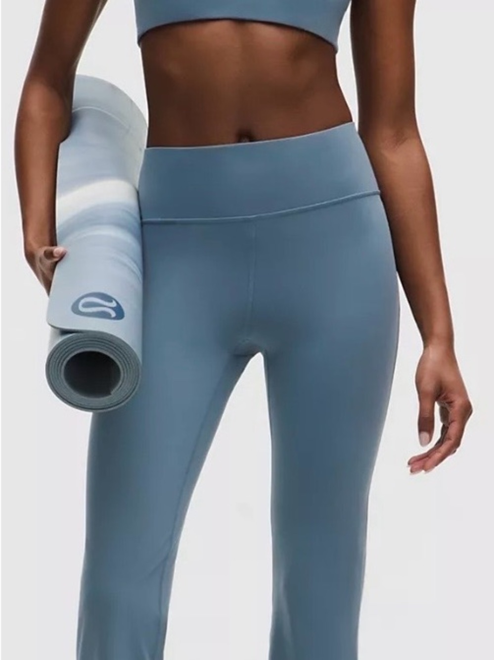NWT Lululemon Groove Nulu High Rise Flared Pant Steel Blue Sz 8